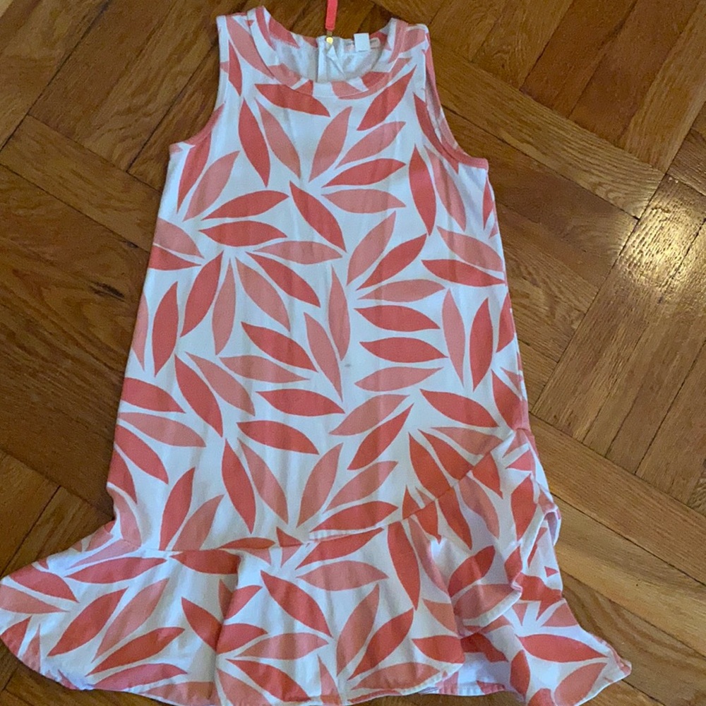 Crewcuts drop waist dress with ruffle hem line